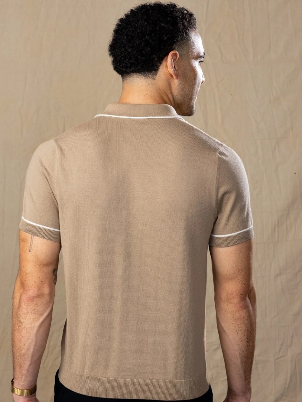 Elk Head Cashmere Cotton Blend Polo Shirt Men's Size Small Preppy - Picture 4 of 14